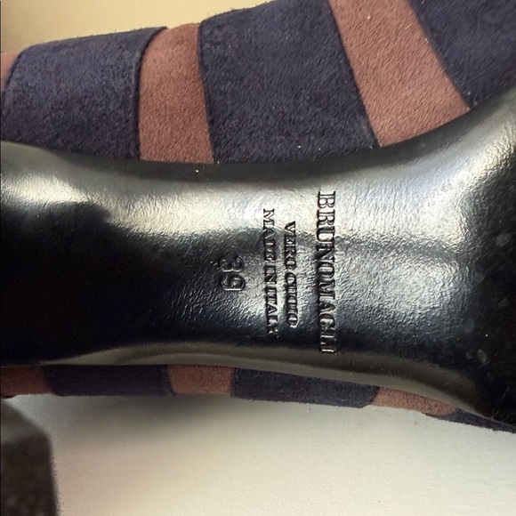 Bruno Magli Women's Ankle Boots in Navy and Brown - Picture 6 of 14